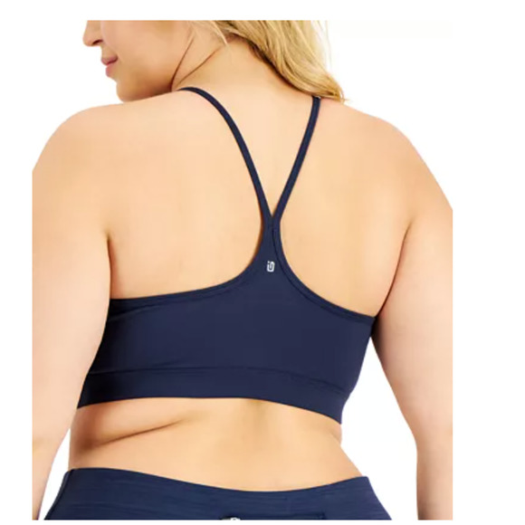 Ideology Gym Workout Yoga Powerlifting Gymgirl Solid Black Sports Bra Size 2X - Picture 1 of 3